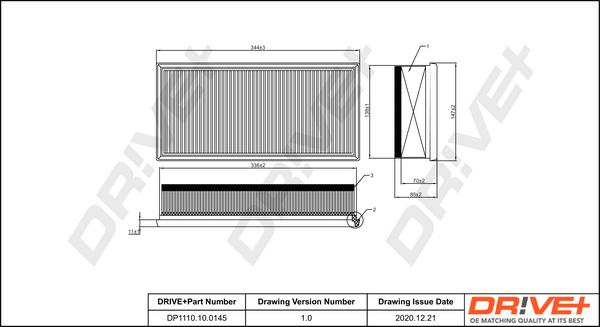 Dr!ve+ DP1110.10.0145 - Gaisa filtrs autospares.lv