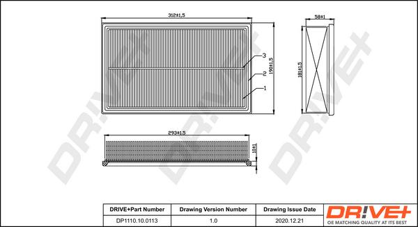 Dr!ve+ DP1110.10.0113 - Gaisa filtrs autospares.lv