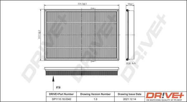 Dr!ve+ DP1110.10.0342 - Gaisa filtrs autospares.lv