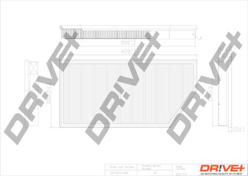 Dr!ve+ DP1110.10.0366 - Air Filter, engine www.autospares.lv