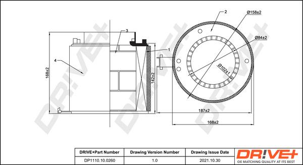 Dr!ve+ DP1110.10.0260 - Air Filter, engine www.autospares.lv