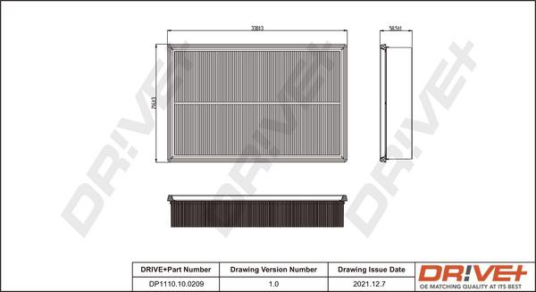 Dr!ve+ DP1110.10.0209 - Gaisa filtrs www.autospares.lv