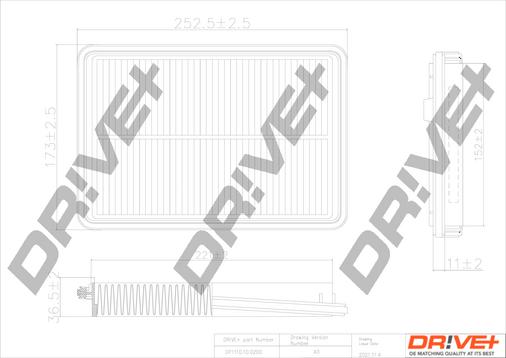 Dr!ve+ DP1110.10.0200 - Gaisa filtrs autospares.lv