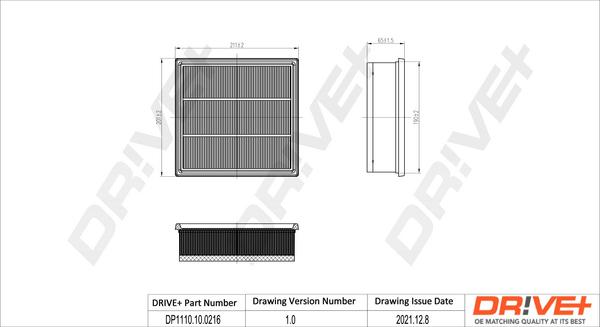 Dr!ve+ DP1110.10.0216 - Gaisa filtrs autospares.lv