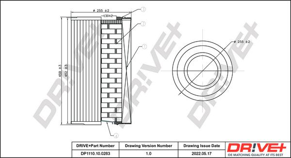 Dr!ve+ DP1110.10.0283 - Gaisa filtrs www.autospares.lv