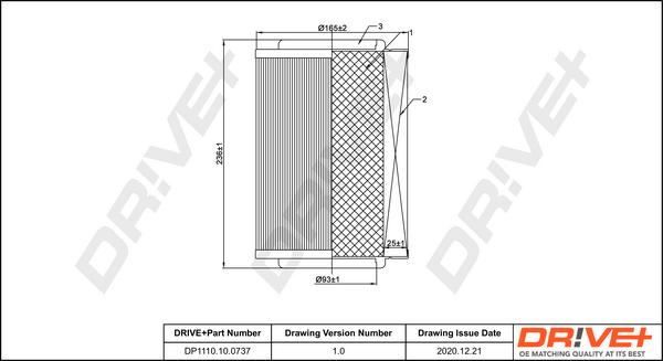 Dr!ve+ DP1110.10.0737 - Gaisa filtrs www.autospares.lv