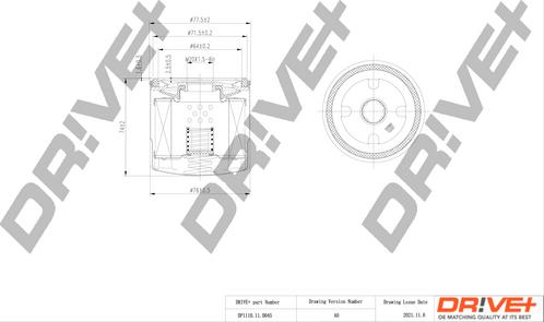 Dr!ve+ DP1110.11.0045 - Eļļas filtrs www.autospares.lv