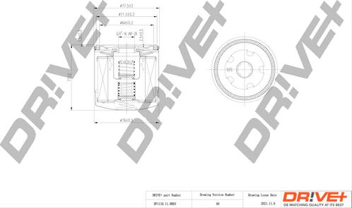 Dr!ve+ DP1110.11.0003 - Eļļas filtrs autospares.lv