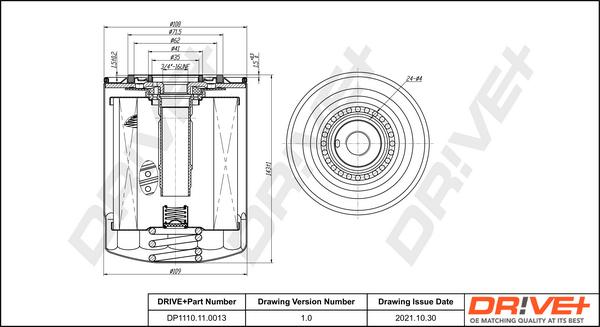 Dr!ve+ DP1110.11.0013 - Масляный фильтр www.autospares.lv