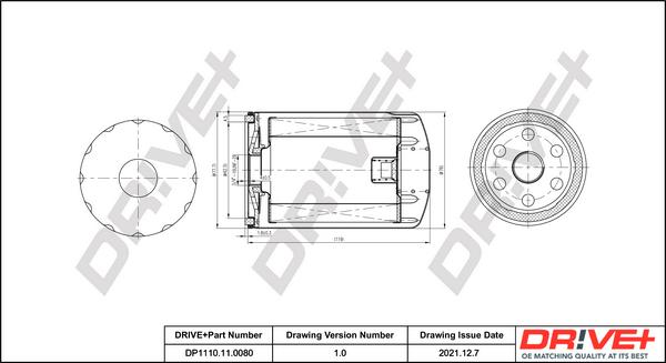 Dr!ve+ DP1110.11.0080 - Масляный фильтр www.autospares.lv