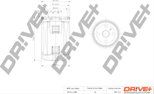 Dr!ve+ DP1110.11.0022 - Eļļas filtrs autospares.lv