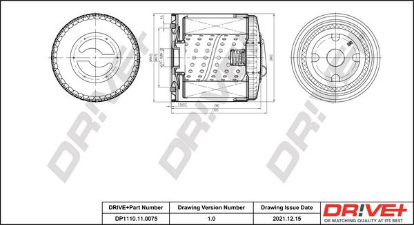 Dr!ve+ DP1110.11.0075 - Oil Filter www.autospares.lv