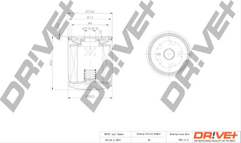 Dr!ve+ DP1110.11.0073 - Eļļas filtrs www.autospares.lv