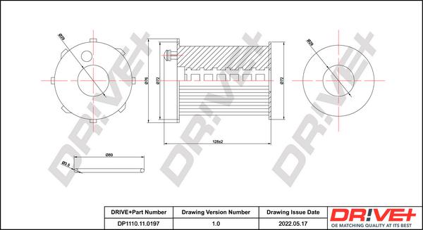 Dr!ve+ DP1110.11.0197 - Oil Filter www.autospares.lv