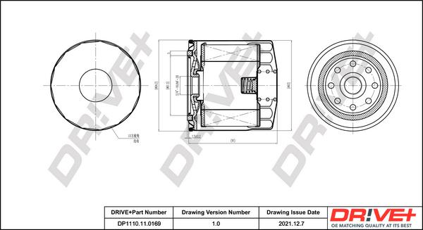 Dr!ve+ DP1110.11.0169 - Eļļas filtrs autospares.lv