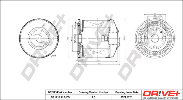 Dr!ve+ DP1110.11.0163 - Eļļas filtrs autospares.lv