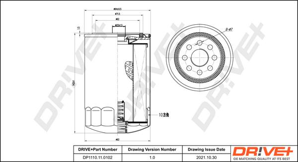 Dr!ve+ DP1110.11.0102 - Oil Filter www.autospares.lv