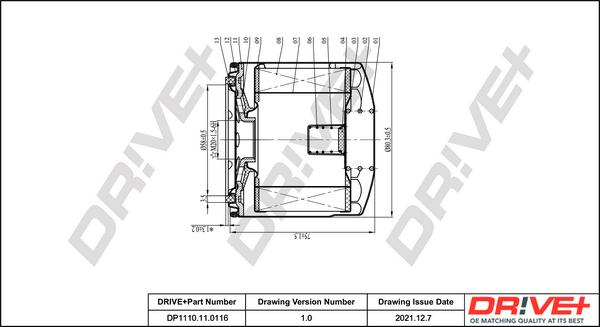 Dr!ve+ DP1110.11.0116 - Масляный фильтр www.autospares.lv