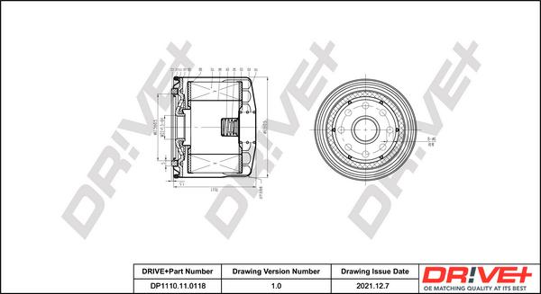 Dr!ve+ DP1110.11.0118 - Eļļas filtrs autospares.lv