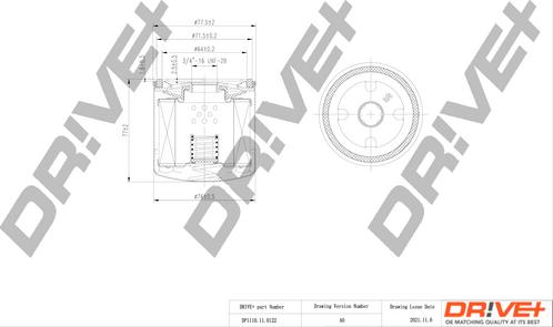 Dr!ve+ DP1110.11.0122 - Eļļas filtrs autospares.lv