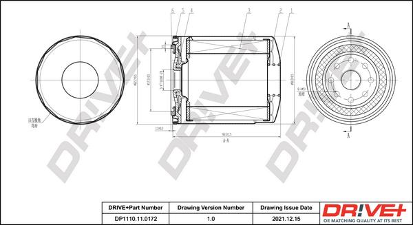 Dr!ve+ DP1110.11.0172 - Eļļas filtrs autospares.lv