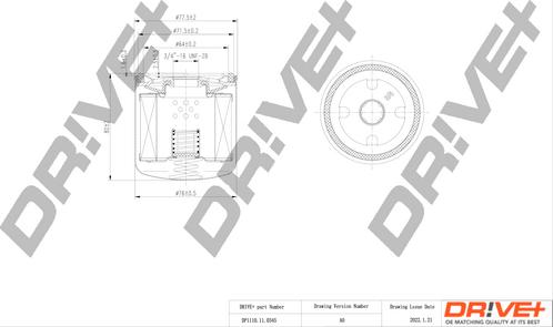 Dr!ve+ DP1110.11.0345 - Eļļas filtrs autospares.lv