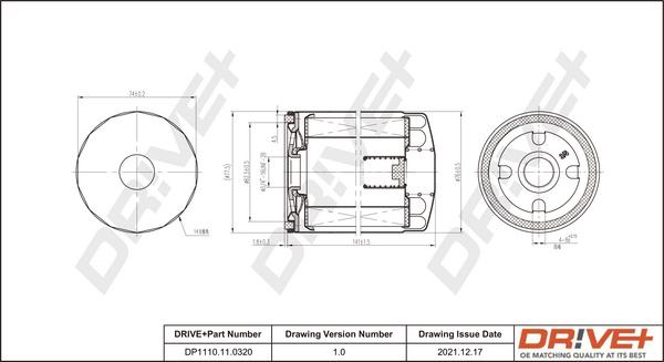 Dr!ve+ DP1110.11.0320 - Масляный фильтр www.autospares.lv