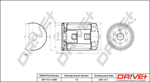 Dr!ve+ DP1110.11.0290 - Eļļas filtrs www.autospares.lv