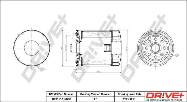 Dr!ve+ DP1110.11.0293 - Eļļas filtrs autospares.lv