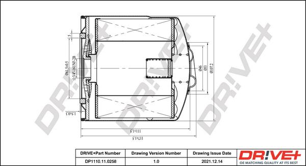 Dr!ve+ DP1110.11.0258 - Масляный фильтр www.autospares.lv