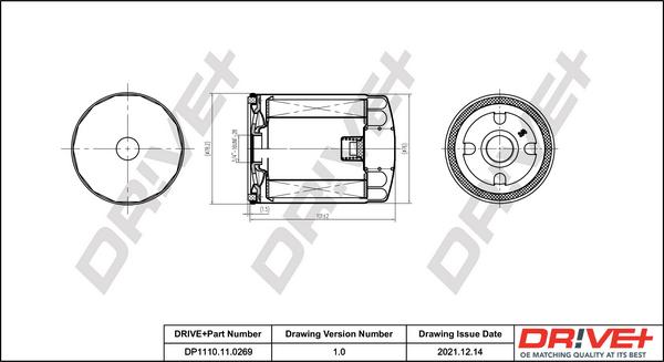 Dr!ve+ DP1110.11.0269 - Масляный фильтр www.autospares.lv