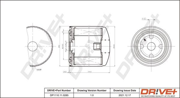 Dr!ve+ DP1110.11.0285 - Масляный фильтр www.autospares.lv