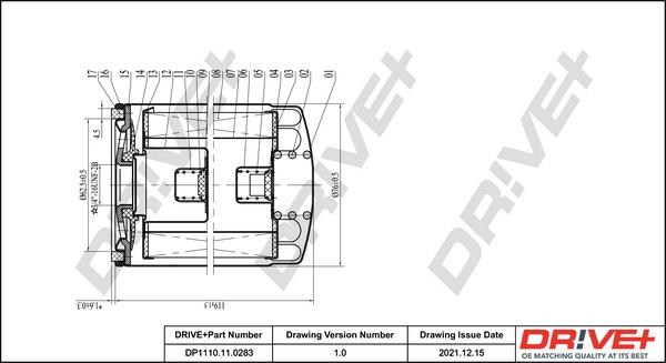 Dr!ve+ DP1110.11.0283 - Eļļas filtrs www.autospares.lv