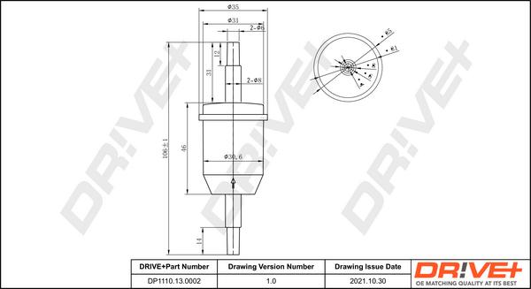 Dr!ve+ DP1110.13.0002 - Топливный фильтр www.autospares.lv