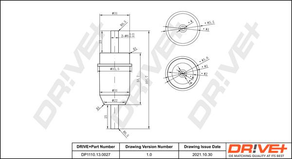 Dr!ve+ DP1110.13.0027 - Degvielas filtrs autospares.lv