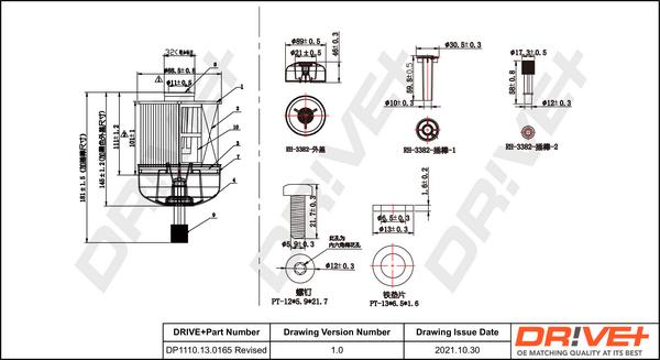 Dr!ve+ DP1110.13.0165 - Degvielas filtrs www.autospares.lv