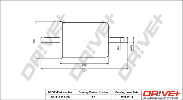 Dr!ve+ DP1110.13.0138 - Degvielas filtrs autospares.lv