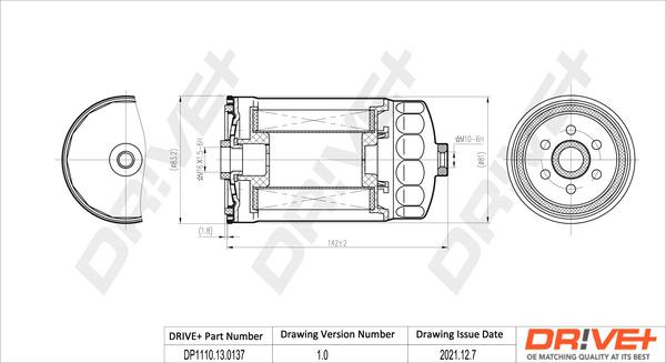 Dr!ve+ DP1110.13.0137 - Degvielas filtrs autospares.lv