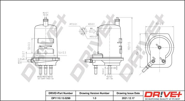 Dr!ve+ DP1110.13.0298 - Degvielas filtrs www.autospares.lv