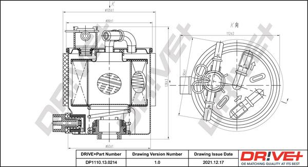 Dr!ve+ DP1110.13.0214 - Fuel filter www.autospares.lv