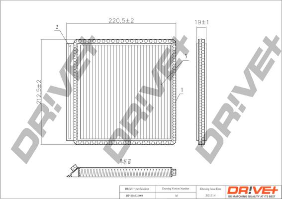 Dr!ve+ DP1110.12.0008 - Filtrs, Salona telpas gaiss www.autospares.lv