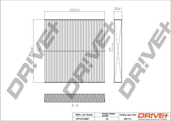 Dr!ve+ DP1110.12.0083 - Filtrs, Salona telpas gaiss autospares.lv