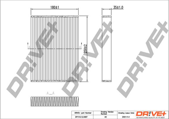 Dr!ve+ DP1110.12.0087 - Filtrs, Salona telpas gaiss www.autospares.lv