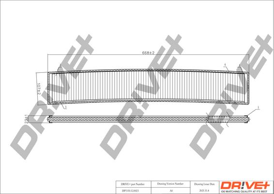 Dr!ve+ DP1110.12.0023 - Filtrs, Salona telpas gaiss www.autospares.lv