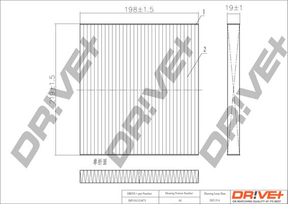 Dr!ve+ DP1110.12.0075 - Filtrs, Salona telpas gaiss www.autospares.lv