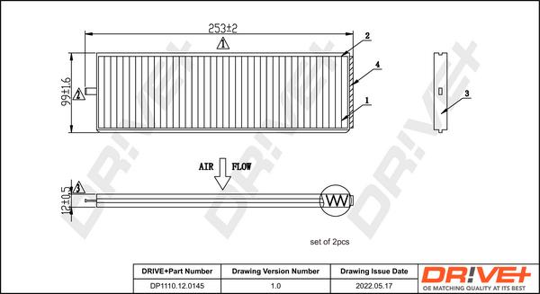 Dr!ve+ DP1110.12.0145 - Filter, interior air www.autospares.lv