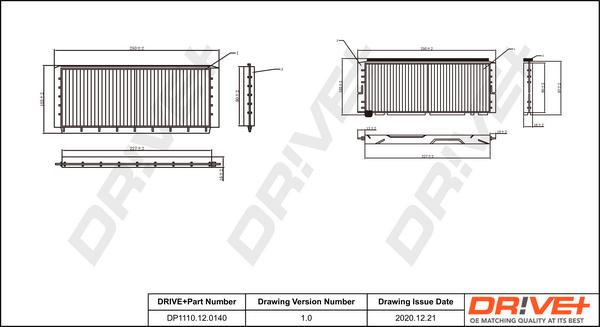 Dr!ve+ DP1110.12.0140 - Filtrs, Salona telpas gaiss autospares.lv