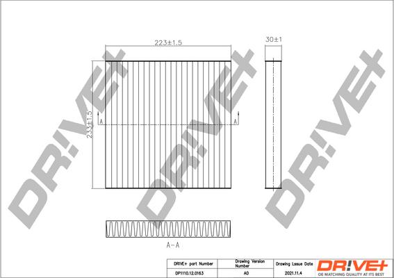 Dr!ve+ DP1110.12.0163 - Filtrs, Salona telpas gaiss www.autospares.lv