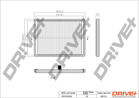 Dr!ve+ DP1110.12.0104 - Filtrs, Salona telpas gaiss www.autospares.lv