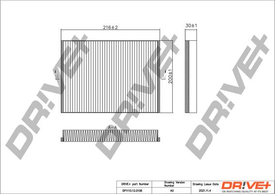 Dr!ve+ DP1110.12.0108 - Filtrs, Salona telpas gaiss www.autospares.lv